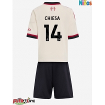 Camiseta Liverpool Federico Chiesa #14 Visitante Equipación para niños 2025-26 manga corta (+ pantalones cortos)